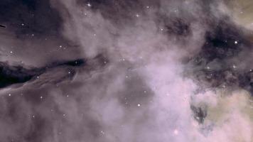 viajando através de campos estelares no espaço para uma galáxia distante. video