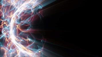 hebras de luz fractal enredadas ondulan y brillan - lazo video