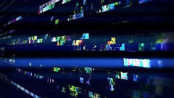 digital tv glitch flimmert und verschiebt sich - loop video