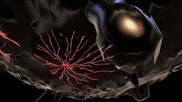 3D animation of antibody growth over a virus. video