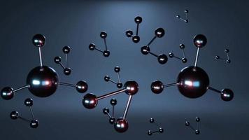 dna molecules animation on dark background