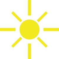 Icon Sun Shine Free vector Design Editable
