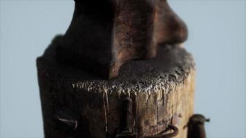 Old rusty anvil from the village forge photo