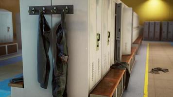 empty dressing room in old factory photo