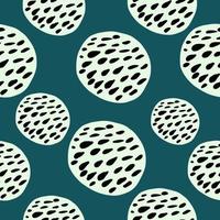 Hand drawn polka dot seamless pattern. Random geometric circles Backfrop. vector