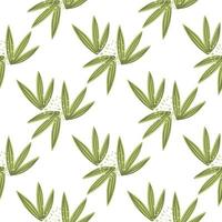 Modern leaves seamless pattern on white background. Abstract leaf endless wallpaper. vector