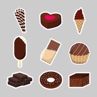 Chocolate General Items Sticker vector