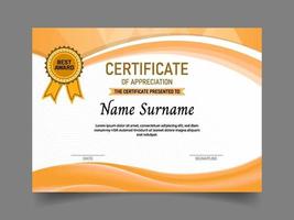 Template Certificates General vector