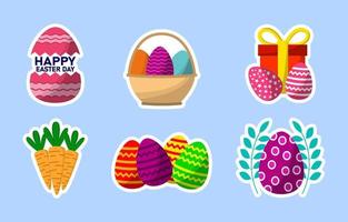 Happy Easter Day Sticker vector