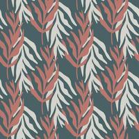 Jungle plants leaves seamless pattern in vintage style. Modern floral wallpaper. vector