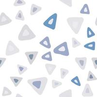 Simple triangle seamless pattern on white background. vector