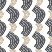 Purple middle and lilac small elements on white background. Isolated seamless pattern. vector