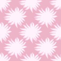 White abstract stars ornament seamless pattern. Doodle star elements on pink background. Contrast backdrop. vector