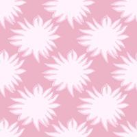 White abstract stars ornament seamless pattern. Doodle star elements on pink background. Contrast backdrop. vector