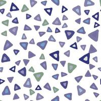 Hand drawn abstract triangle seamless pattern on white background. vector