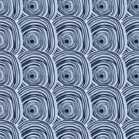 Creative spirals seamless pattern. Geometric hand drawn curved lines wallpaper. Sketch circle background. vector