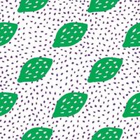 Funny citrus fruits wallpaper. Green lemon seamless pattern in doodle style. vector