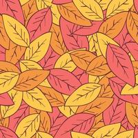 Seamless abstract autumn background with leaves.Vector background vector