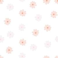 Doodle ditsy seamless pattern. Hand drawn chamomile print. Abstract floral ornament vector