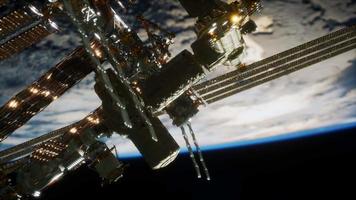 International Space Station. Elements of this image furnished by NASA video