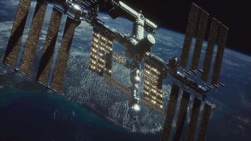 International Space Station. Elements of this image furnished by NASA video