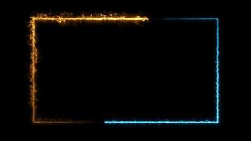 populaire boucle abstrait arrière-plan sans soudure jaune bleu clair spectre boucle réalisation de films lueur ultraviolet fluorescent 4k lueur lignes abstraites arrière-plans video