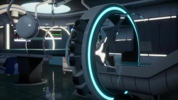 equipamentos médicos futuristas de scanner de sci fi mri no hospital