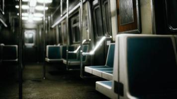 Inside of New York Subway empty car video