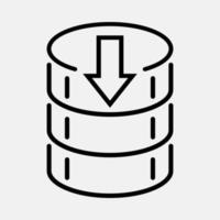 icono de base de datos vector