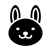 El ícono de conejo es un ícono de animales muy lindo con un estilo minimalista pero extraordinario, muy adecuado para el diseño de aplicaciones y otros diseños gráficos. también es adecuado para diseños con temas infantiles. vector