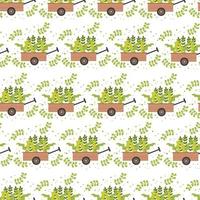 Garden seamless pattern vector