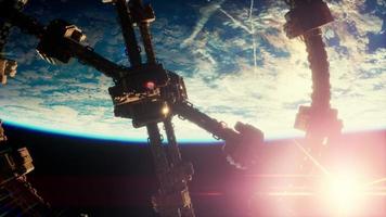 UFO Spaceship Hovering in the sky elements furnished by NASA photo