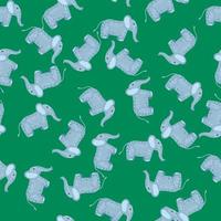 Elephant cute seamless pattern. Background with kids toy. vector