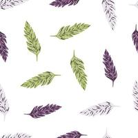 Contemporary foliage seamless pattern isolated on white background. vector