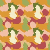 Camouflage seamless pattern. Irregular shapes endless wallpaper. Abstract animal print. vector