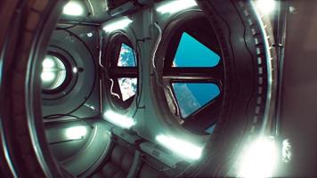 dark space ship futuristic interior photo