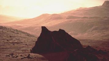 Rock formations in desert of Wadi Rum photo