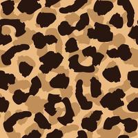 Leopard skin seamless pattern. Wild cat texture repeat. vector