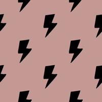 Creative thunder backdrop seamless pattern. Black lightning bolts. Thunderbolt wallpaper. vector