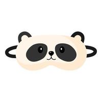 Children sleep mask panda on white background. Face mask for sleeping human isolated in flat style vector