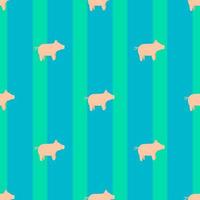 Cute pigs seamless pattern. Background of livestock animals . vector