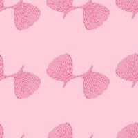 Seamless pattern seashells. Cute conch in doodle style vector