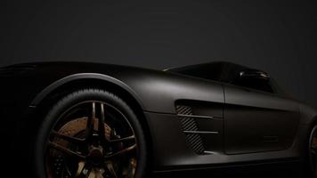 luxury sport car in dark studio with bright lights video