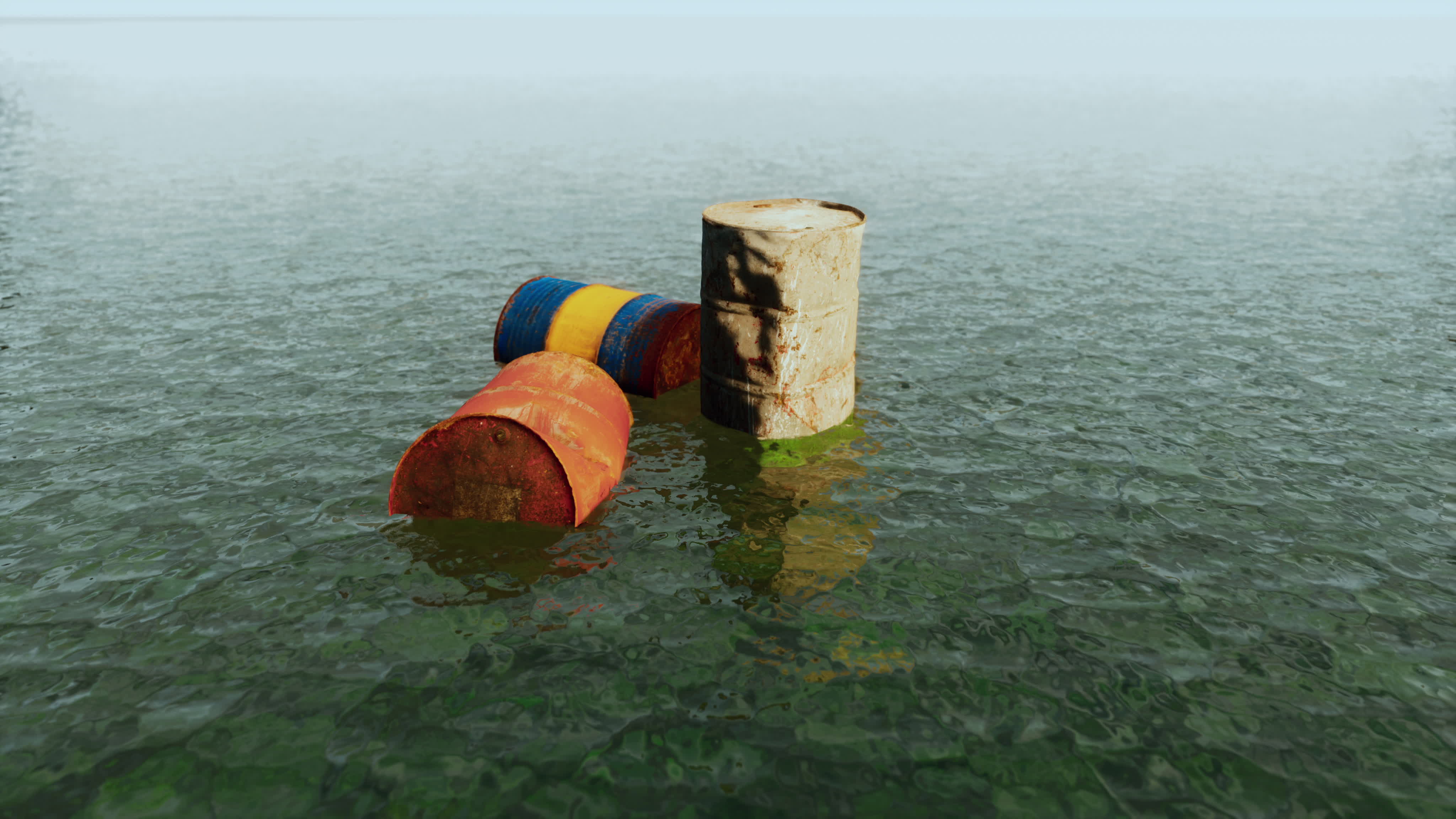 déchets pétroliers industriels abandonnés à la mer 5636456 Clips