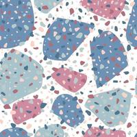 Terrazzo seamless pattern design. Marble wallpaper on white background. vector