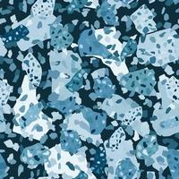Abstract blue terrazzo seamless pattern design illustration. vector