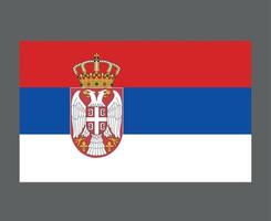 Serbia Flag National Europe Emblem Symbol Icon Vector Illustration Abstract Design Element