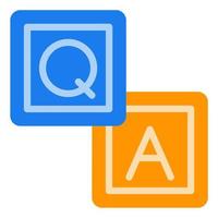 question and answer online learning icon vector