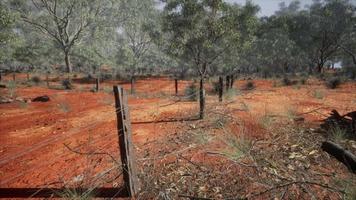 old rusted small farm fence video