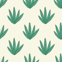 Cactus seamless pattern. Cacti doodle wallpaper illustration vector